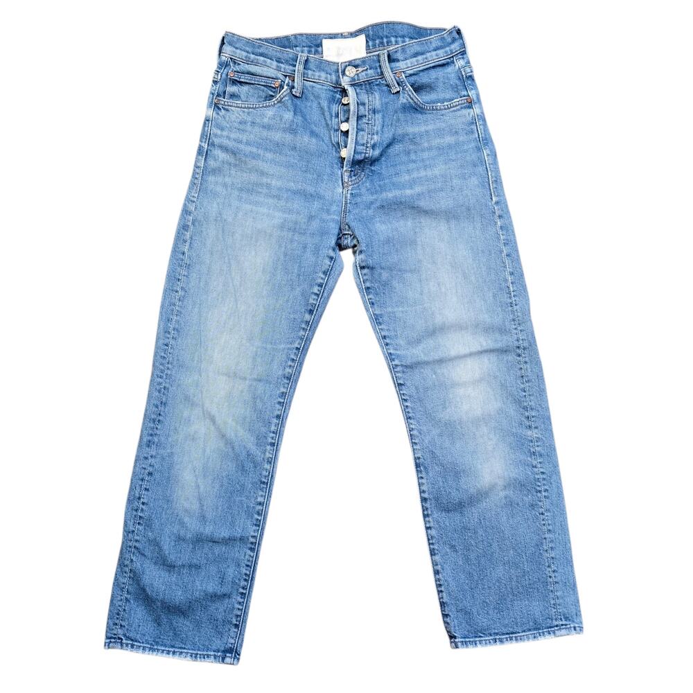 MOTHER Superior The Ditcher Crop Jeans Running With Scissors Button Fly Size 26 - Picture 2 of 11